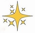 Photo of 7 yellow stars.